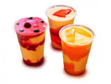 Colourful fruit parfait